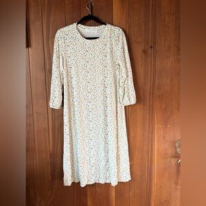 Sonnet James A Play Dress Midi Floral Cream Dress